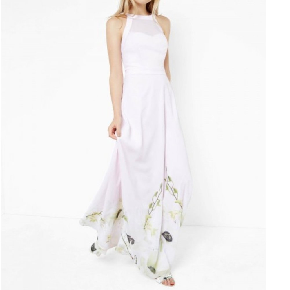 TED BAKER | Floral Maxi Chiffon Dress